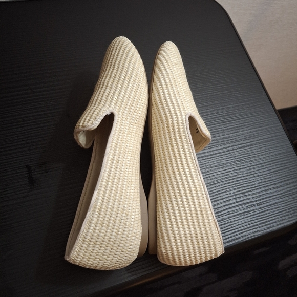 Birdies The Starling Loafers Women's Size 8.5 Natural Woven Flats Lattice Straw - Picture 3 of 7
